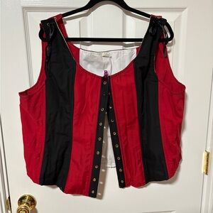 Red and Black Women's Bodice